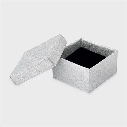 EMBALAGEM DE PAPEL PARA ANEL PRATA/ GLITTER COM 40 UNIDADE