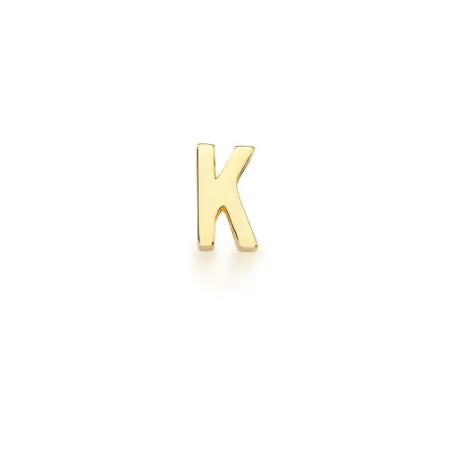 PINGENTE LETRA "K" LISO BANHADO A OURO