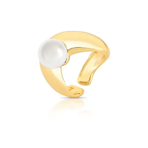 ANEL CURVO COM PÉROLA E ABERTURA