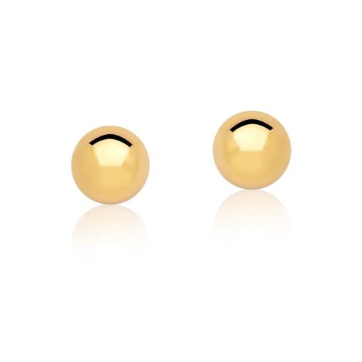 BRINCO DE ESFERA LISA BANHADO A OURO