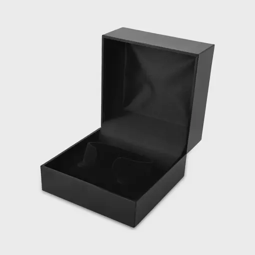 ESTOJO EM COURINO PRETO PARA RELÓGIO OU BRACELETE