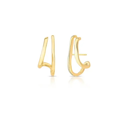 BRINCO EAR HOOK CURVO DUAS VOLTAS LISAS