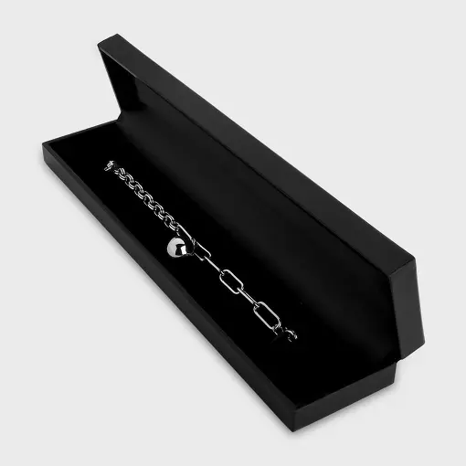 ESTOJO EM COURINO PRETO PARA PULSEIRA