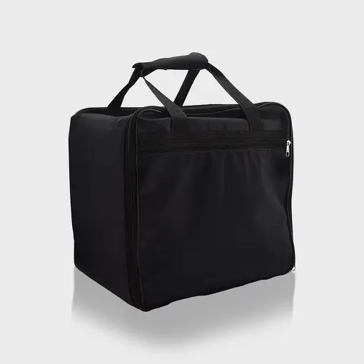 BOLSA COM 8 BANDEJAS EM COURINO NA COR PRETO