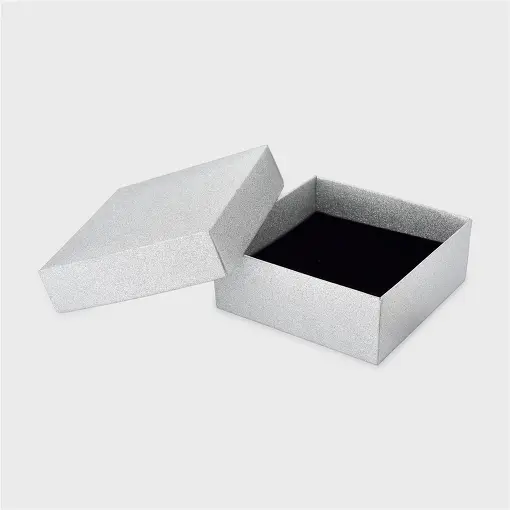 EMBALAGEM DE PAPEL  PRATA/ GLITTER COM 10 UNIDADES