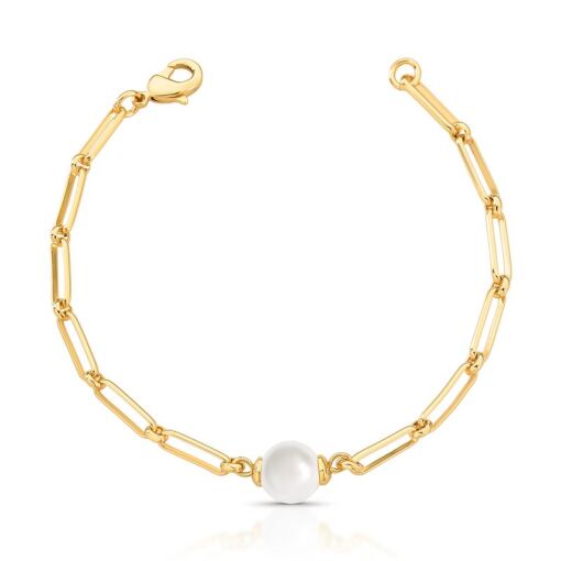 PULSEIRA COM ELOS E PÉROLA ÁGUA DOCE