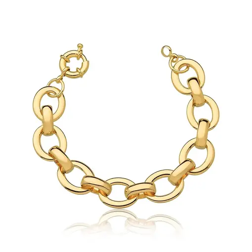PULSEIRA COM ELOS OVAIS LISOS