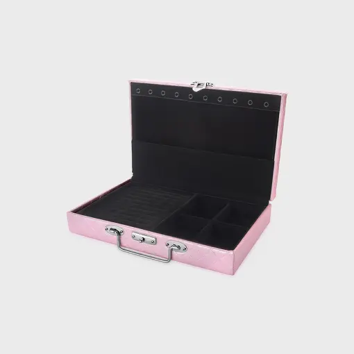 MALETA EM COURINO ROSA TAMANHO P