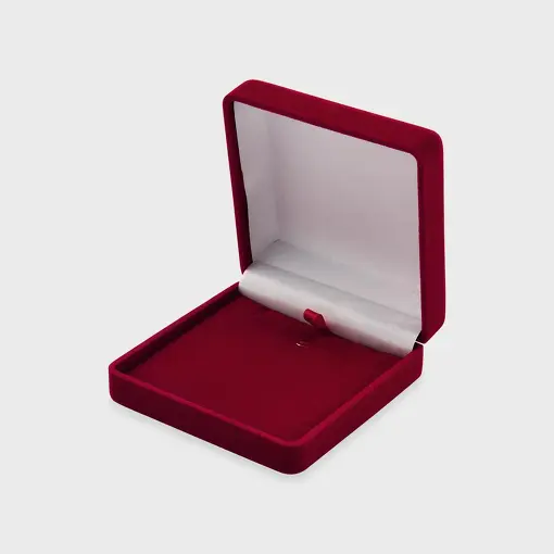 CAIXA QUADRADA PARA CONJUNTO VELUDO VERMELHO