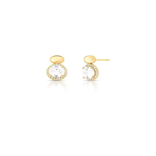 BRINCO OVAL COM CRISTAL E ZIRCÔNIAS