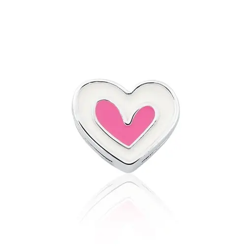 PINGENTE ESTEIRA KIDS DE CORAÇÃO ESMALTADO