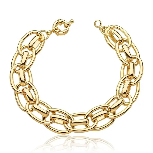 PULSEIRA COM ELOS OVAIS LISOS
