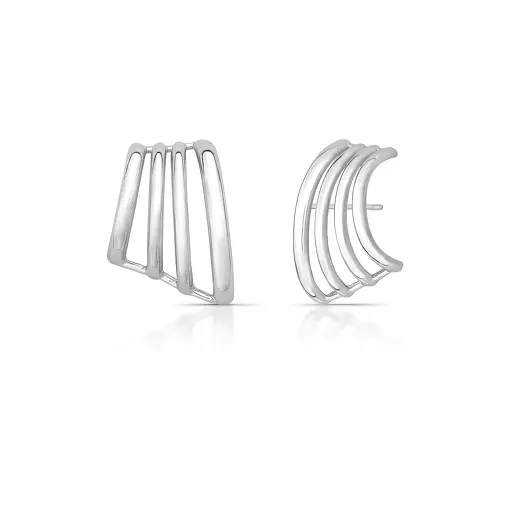 BRINCO EAR HOOK COM QUATRO VOLTAS LISO E VAZADO