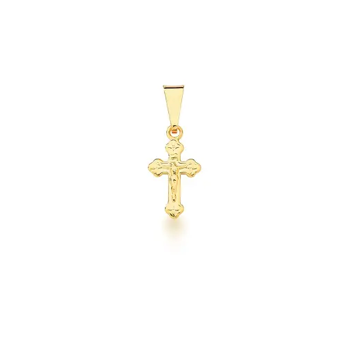 PINGENTE DE CRUCIFIXO LISO BANHADO A OURO