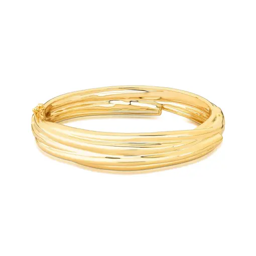 BRACELETE CURVO TEXTURIZADO