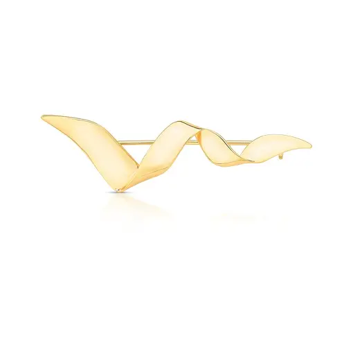 BROCHE ESPIRAL CURVO E LISO