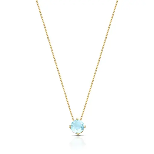 COLAR COM PINGENTE DE CRISTAL REDONDO