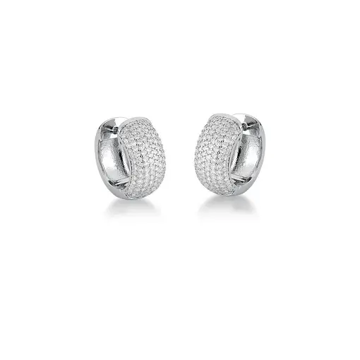 ARGOLA DE OITO FILEIRAS COM ZIRCÔNIAS BRANCAS